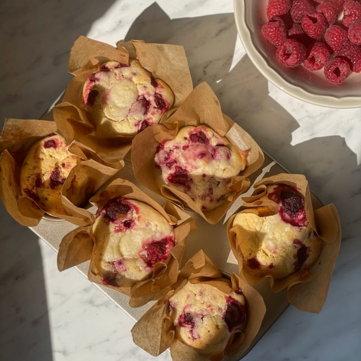 Cream cheese filled Raspberry Muffin Recipe
